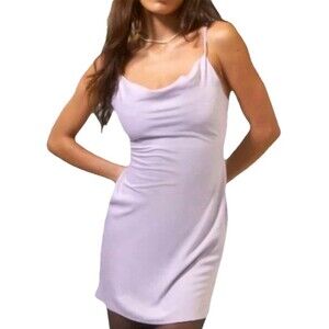 Urban Outfitters Womens Small Mallory Cowl Slip Dress Lavender Purple
